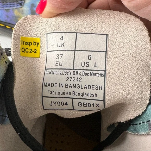 Dr. Martens NEW 1460 Pascal Blue Size 6 Summer Tie Dye Tumbled Women's N… - Picture 7 of 8